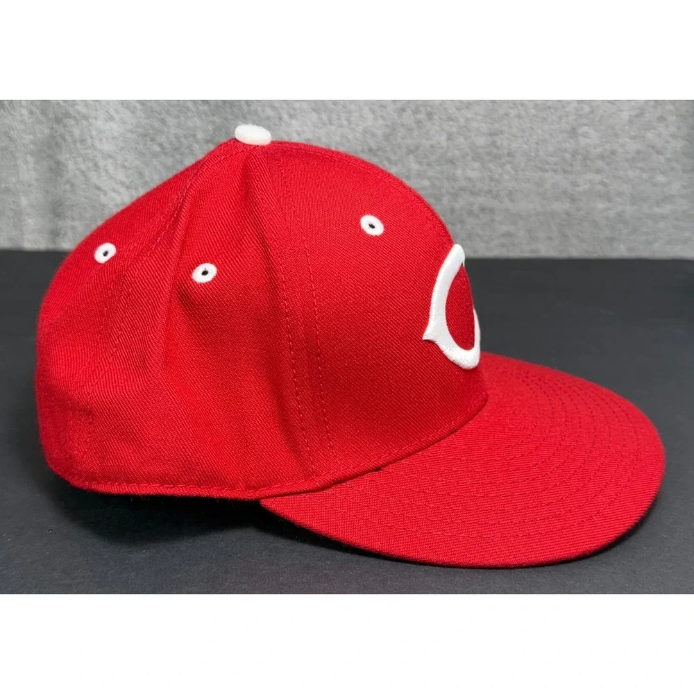 The Game Pro Cincinnati Reds Hat Mens 7 3/8 Red Fitted Wool Blend GP300 Cap